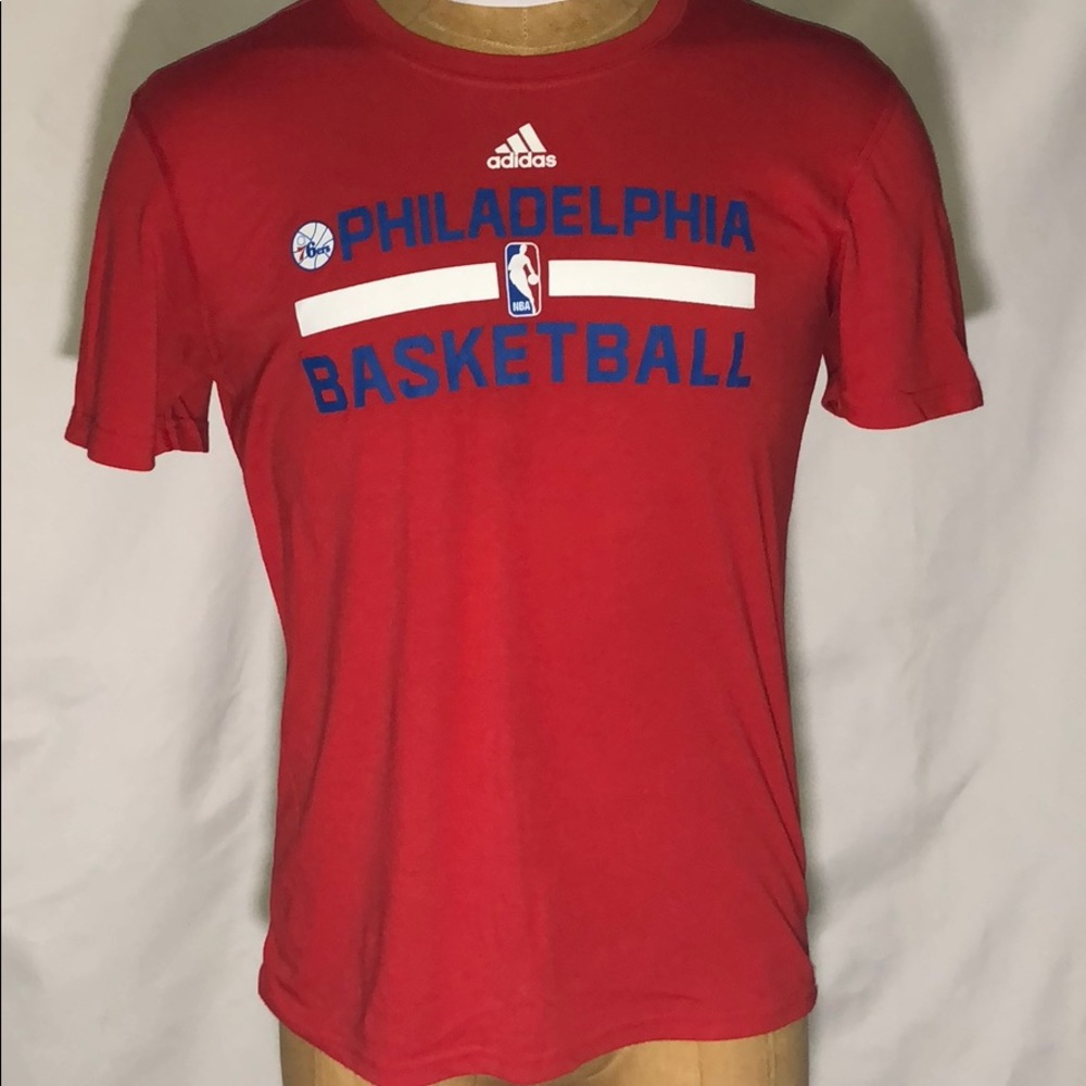 Adidas red graphic tee shirt